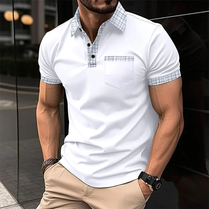 Men's Casual Fashion Rowan Collar T-Shirt