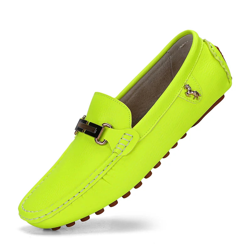 Green Leather Loafers