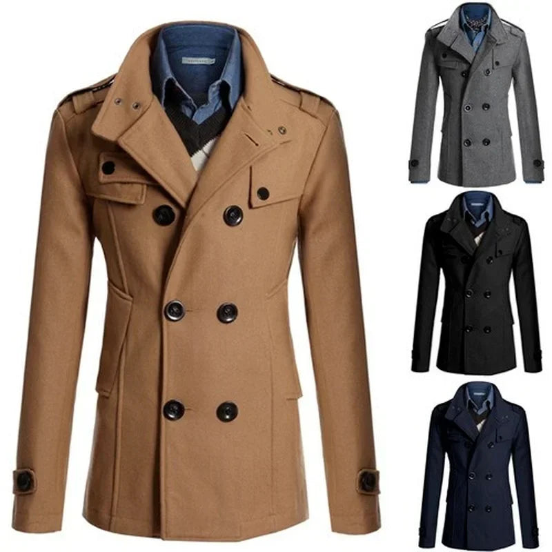 Men's Double Breasted Cotton Coat
