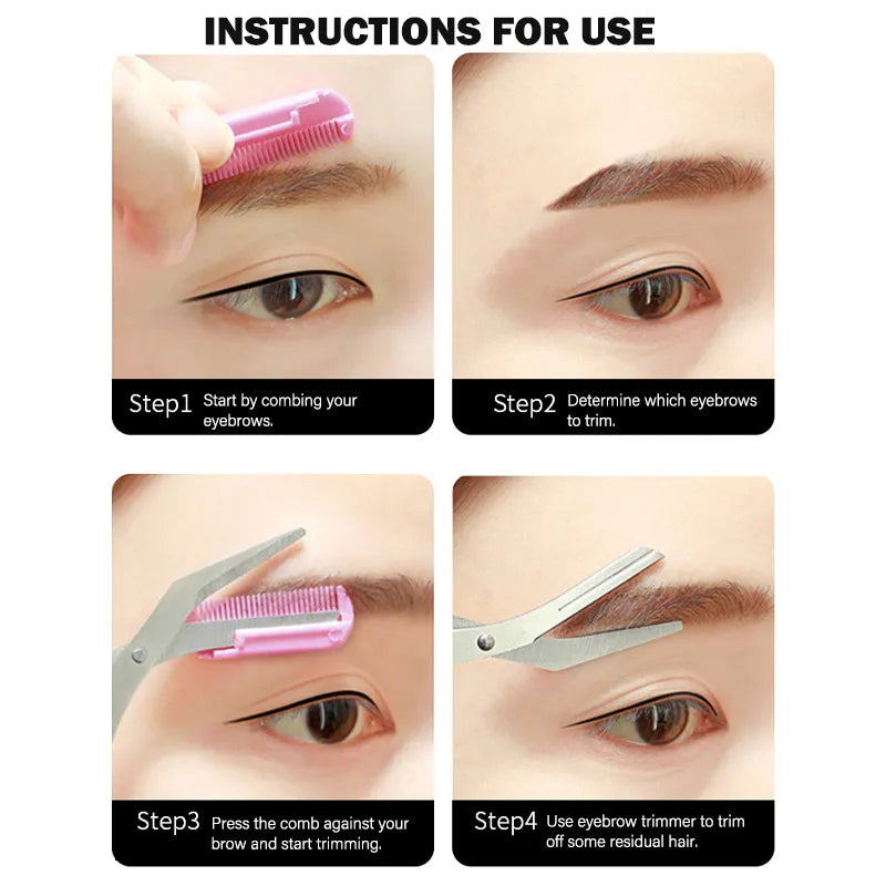Women Eyebrow Scissors  with Comb