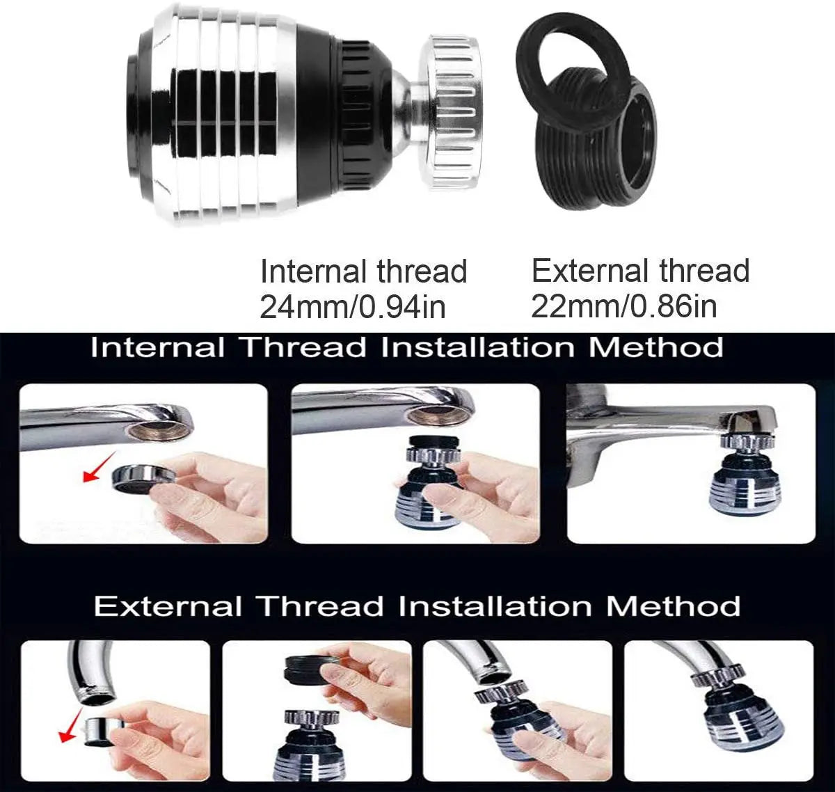360° Swivel Mode Saving Water Bubbler Nozzle