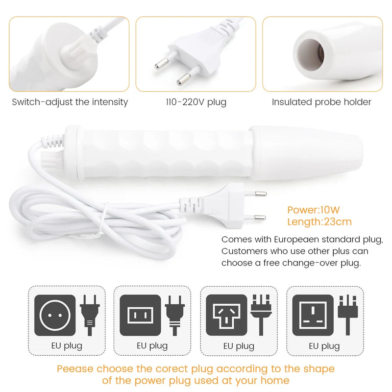 High Frequency Facial Electrode Wand Machine