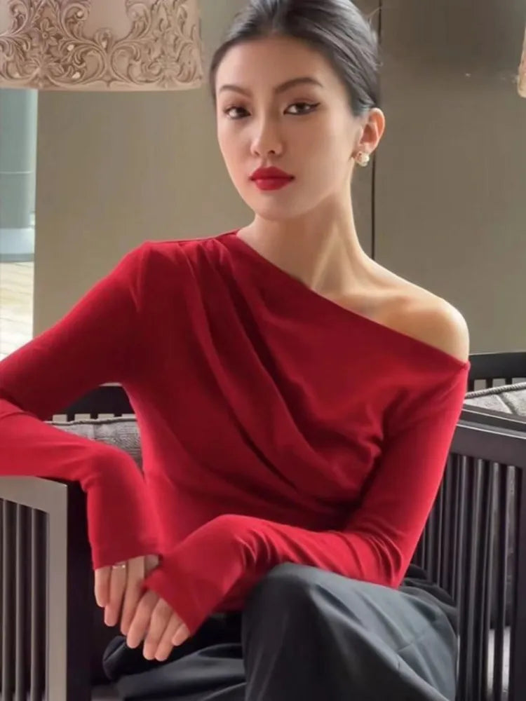 Woman Slim Shoulder T shirt