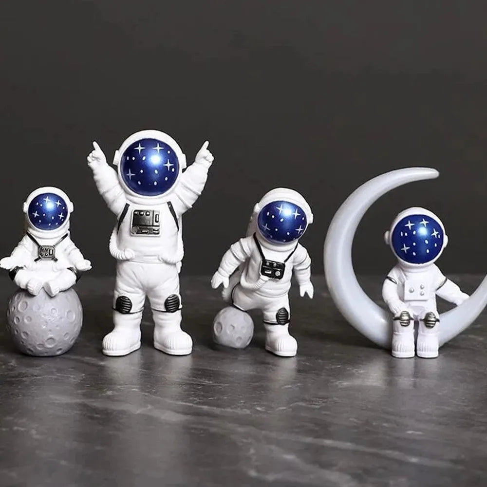 4 pcs Astronaut Figure Statue Spaceman