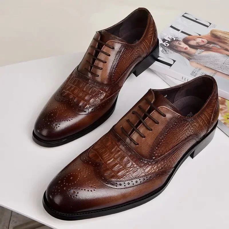 Men leather casual shoes