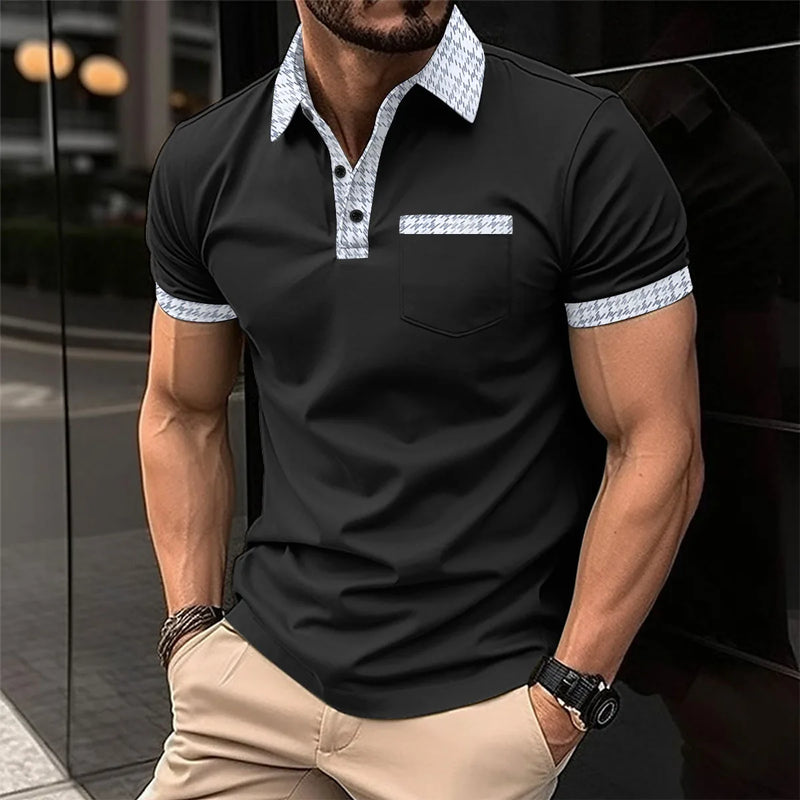 Men's Casual Fashion Rowan Collar T-Shirt