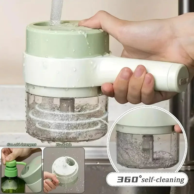 4 In 1 Electric Vegetable Cutter Set