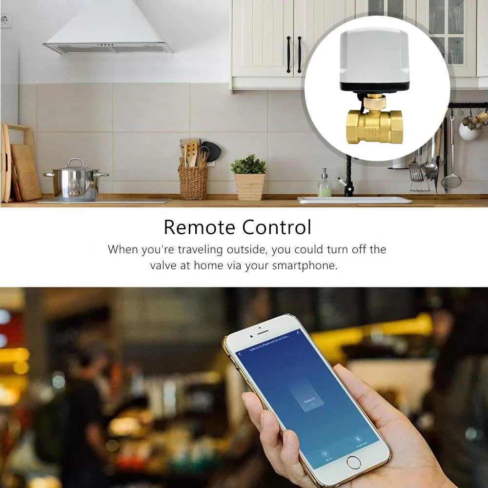 WiFi Smart  Water Switch Motorized Ball Valve