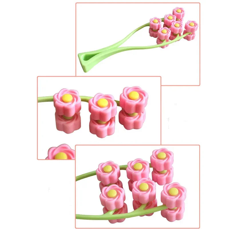 Portable Flower Shape Anti Wrinkle Face Roller