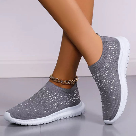 Woman Crystal Breathable Mesh Sneaker