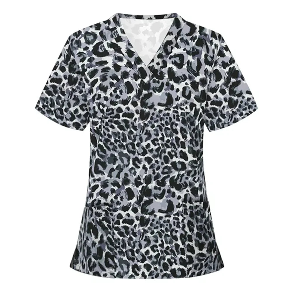 Women's Love Print V-Neck Short Sleeve T Shirt