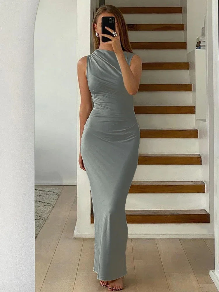 Women Solid Fashion Elegant Party Dress