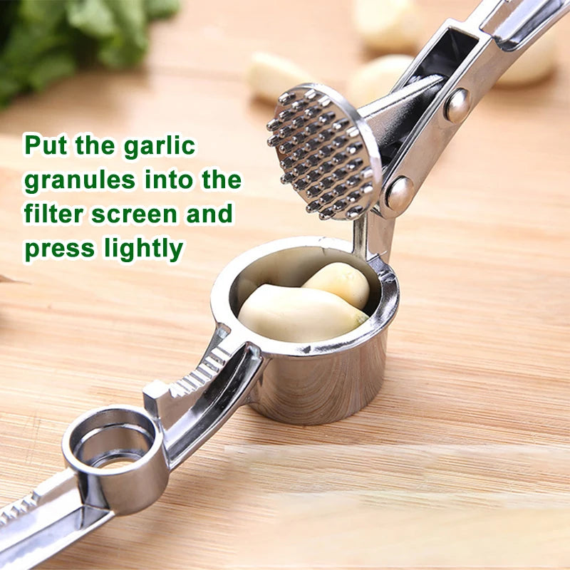 Stainless Steel Garlic Press Crusher