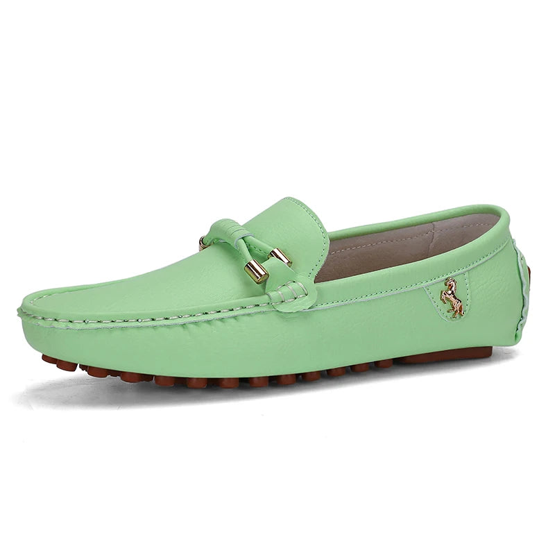Green Leather Loafers