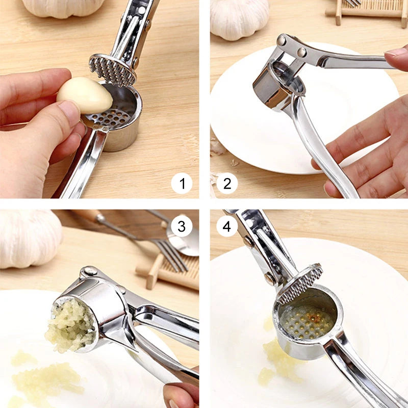 Stainless Steel Garlic Press Crusher