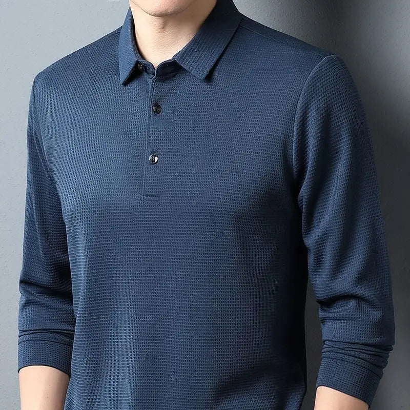 Men's Waffle Long Sleeve Solid T-shirt