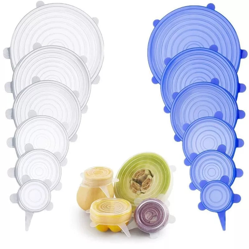 6Pcs Silicone Stretch Lid Universal Food Packaging Bowl