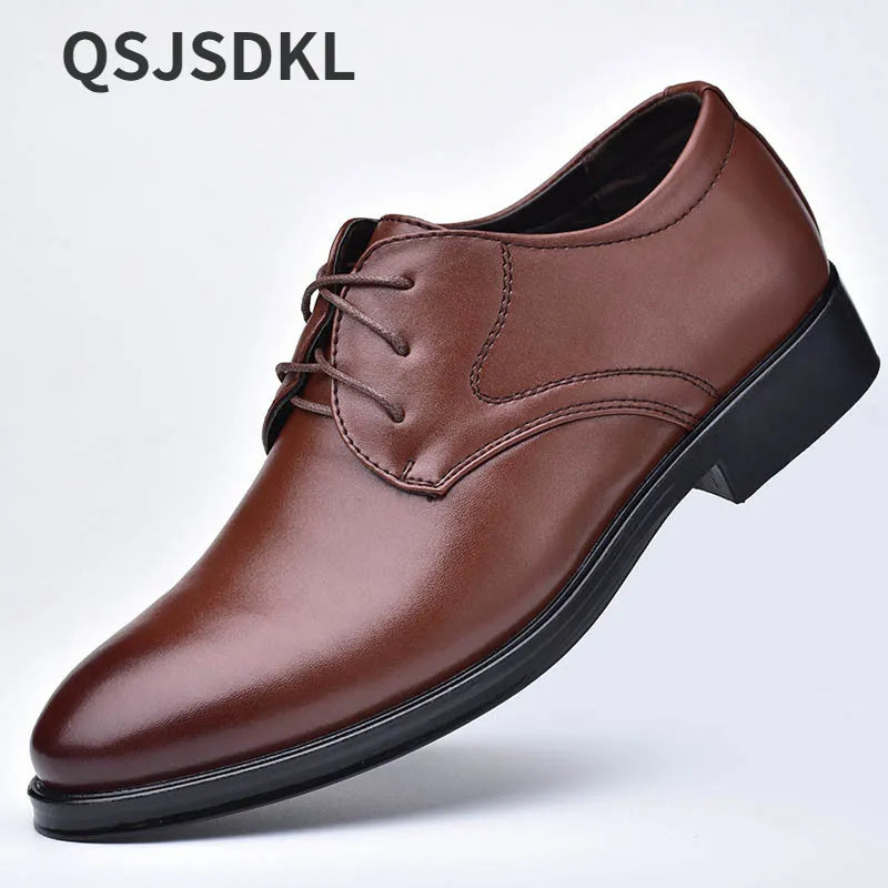 Men Leather Business Dress Shoes