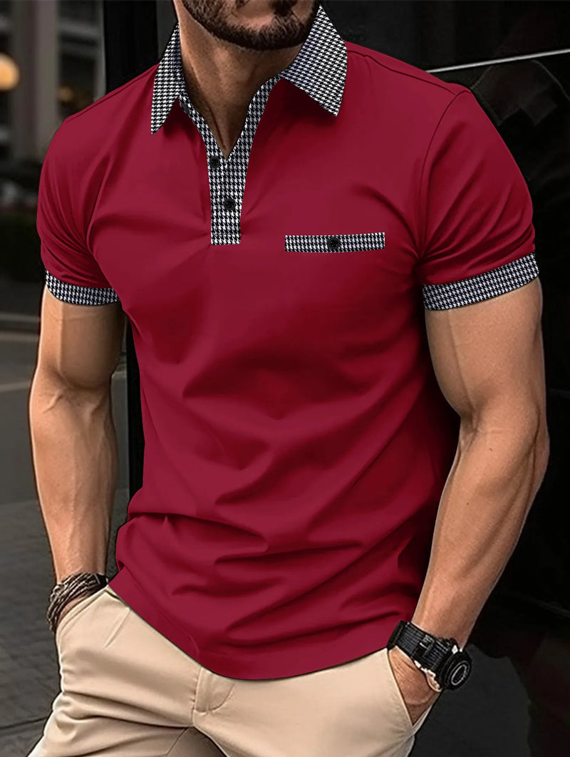 Men's Casual Fashion Rowan Collar T-Shirt