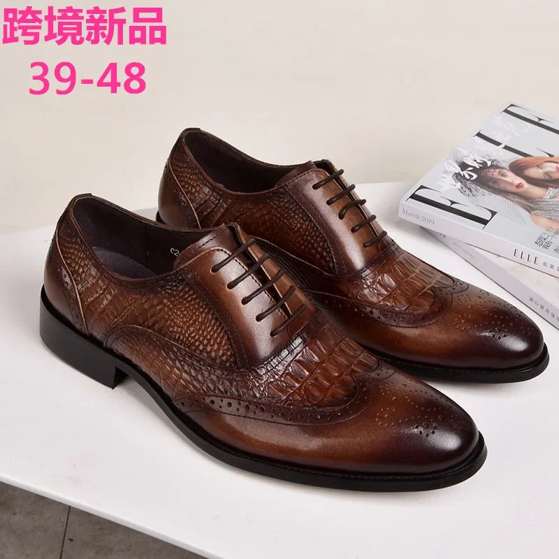 Men leather casual shoes