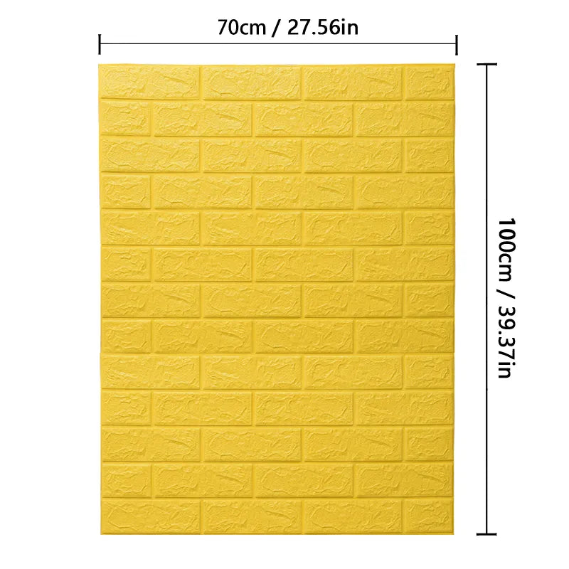 70cm*1m  3D Brick Pattern Wall Sticker