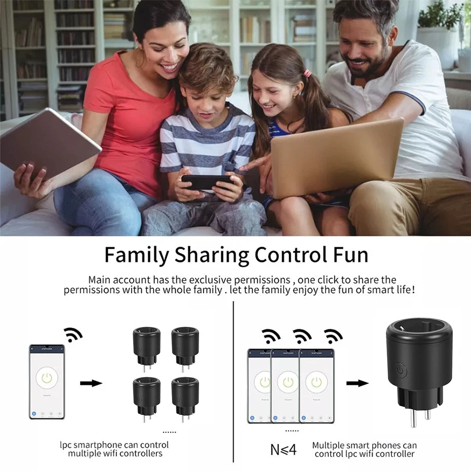 Smart Plug 16A/EU/UK WiFi  Socket+Power Monitor