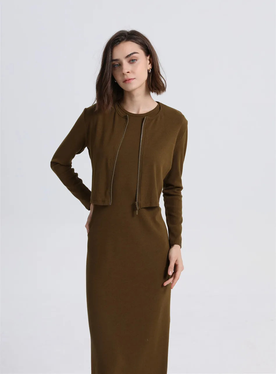 woman Ankle Maxi Length long dress