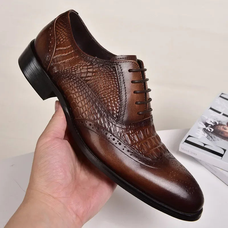 Men leather casual shoes