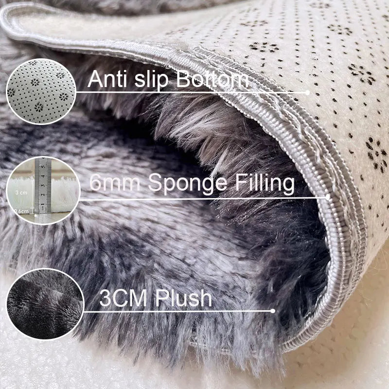 Plush Rug Bed Room Floor Fluffy Mats
