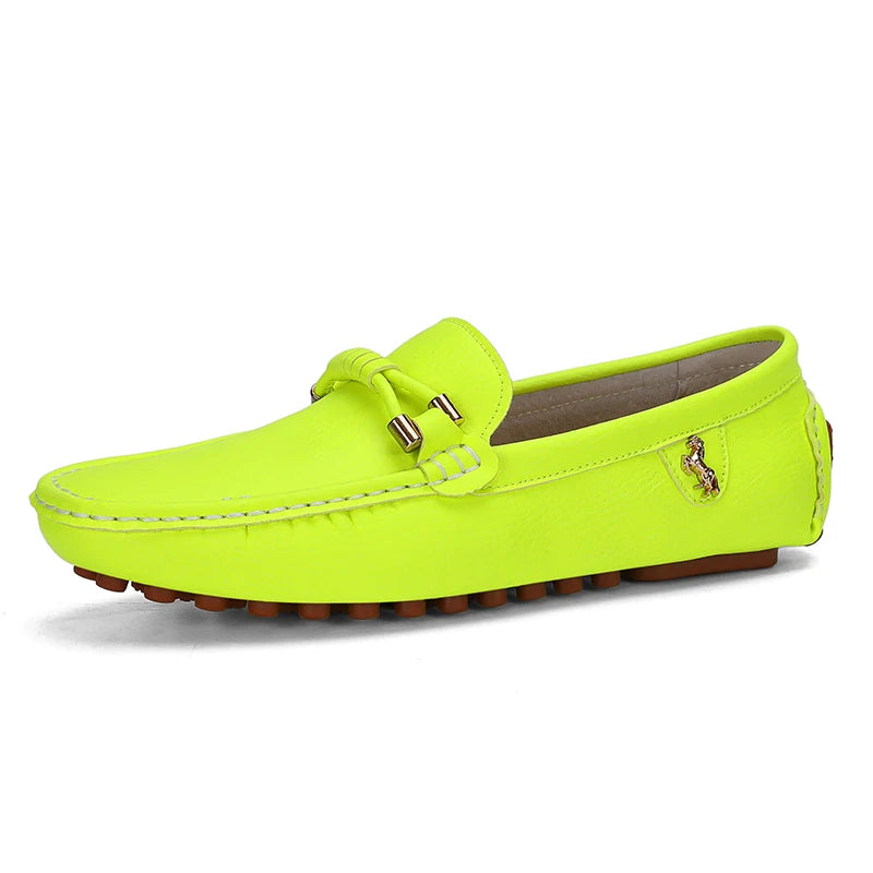 Green Leather Loafers