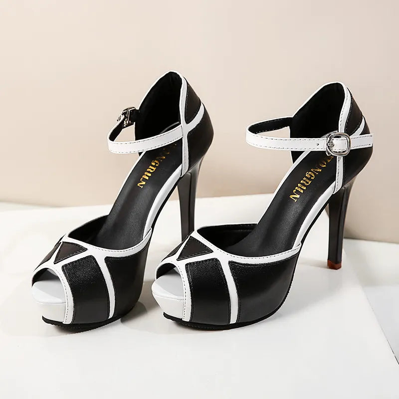 Summer Hollow Buckle Women Heels