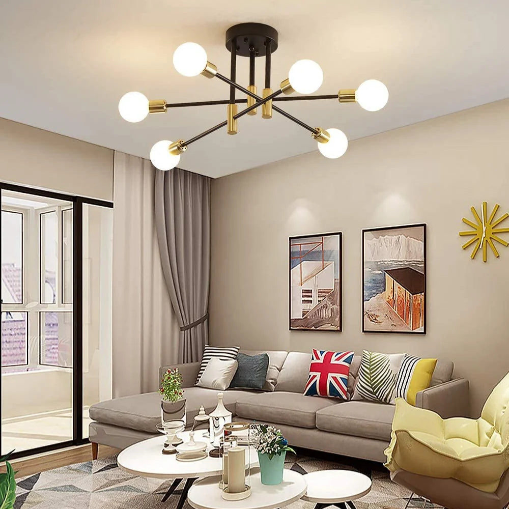 Chandelier Nordic Semi Flush Mount Ceiling Lamp
