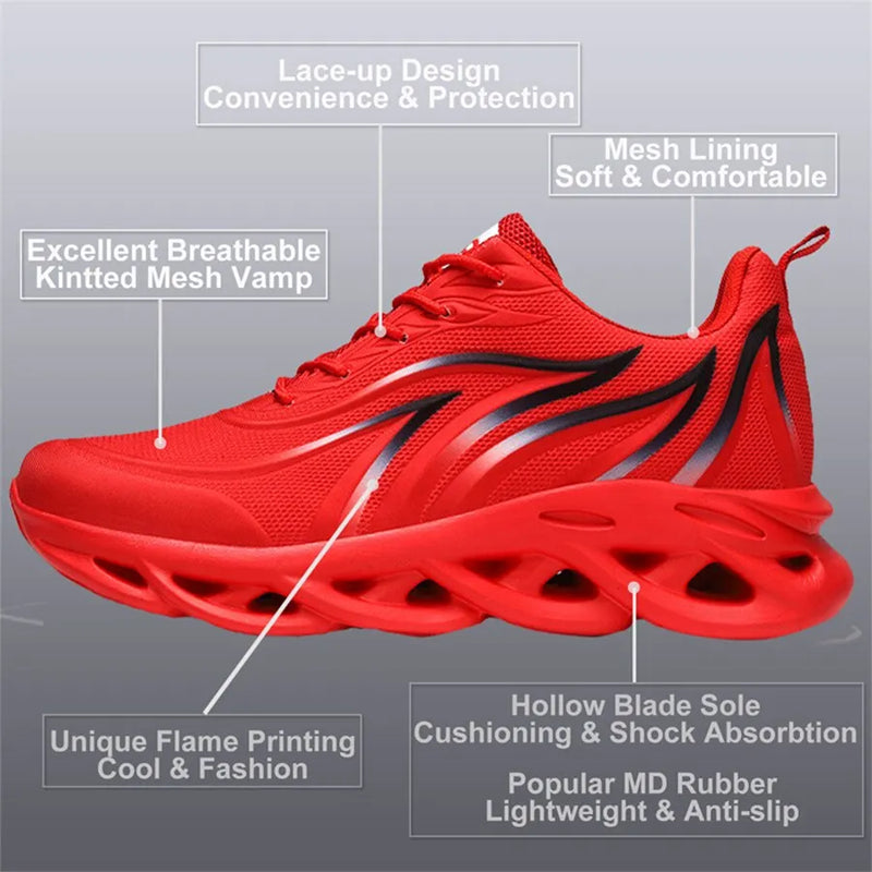 Men Flame Printed Sneakers