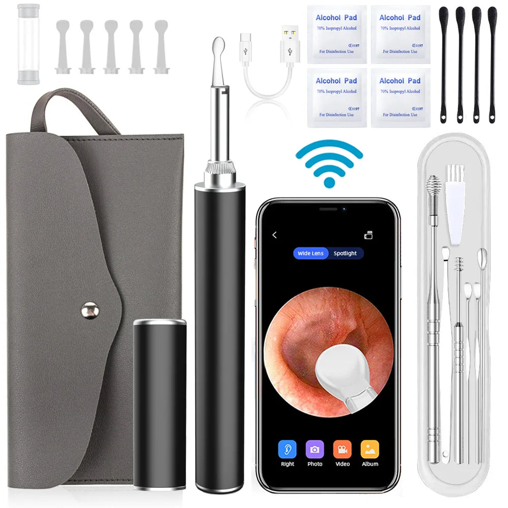LED Light Camera Wireless Clean Earwax
