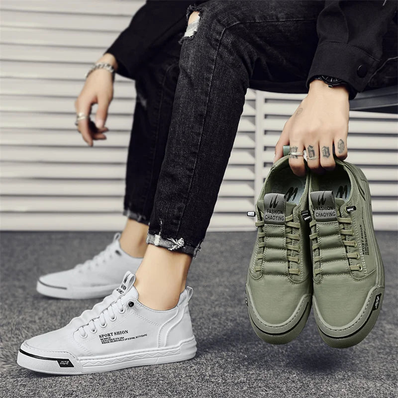 Men Outdoor Canvas Walking Sneakers